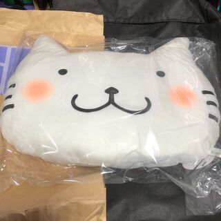 ふくにゃんフェイスクッション　マクラサイズ　横約45センチｘ縦約...