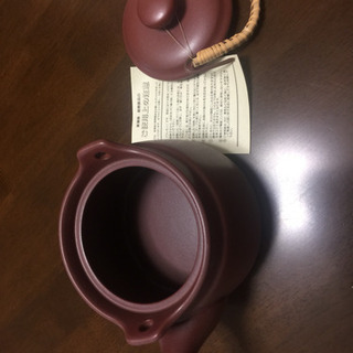 【新品未使用】土瓶  漢方薬等を煎じるのに最適。お茶や紅茶・コーヒーにもお水の癖が取れ美味しい仕上がりになります。の画像