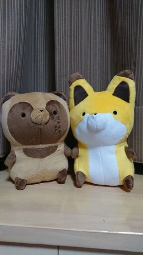 【たぬきときつね】ぬいぐるみ譲ります。