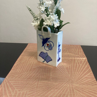 未使用　雛祭り　パーティー　テーブルセンター② ランチョンマット　花瓶敷　正絹帯リメイク ピンクゴールド系　パーティ クリスマス　お正月 ハンドメイドの画像