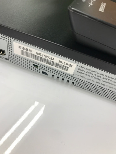 TOSHIBA 東芝 DBP-S600 2018年製 ブルーレイディスクプレーヤー