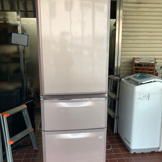N 12-489 三菱冷凍冷蔵庫　MR-C 37W-P 2012年製