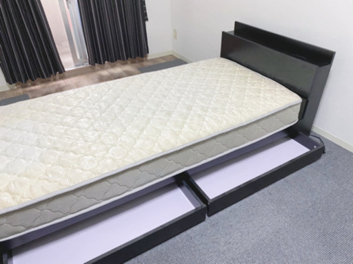 【美品】シングルベッド マットレス付き