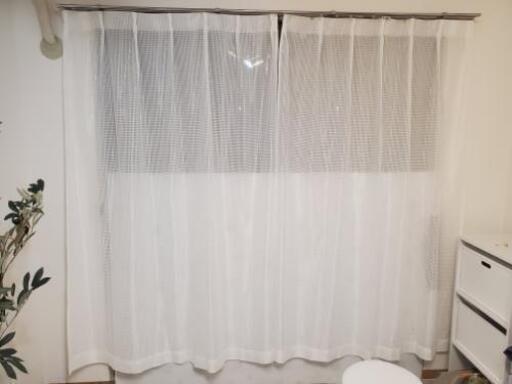 ナフコ  レースカーテン  縦174×横144cm