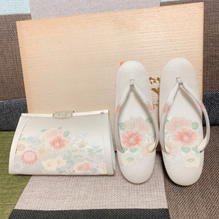 着物用バッグと草履、組み紐、帯揚