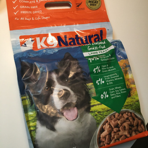 ¥5000引き／電子決済可／ドッグフード／K9ナチュラル／7.2kg相当