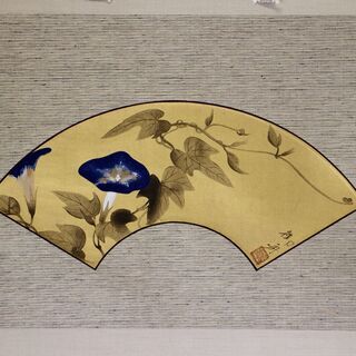 速水御舟「牽牛花」木版画掛軸の画像