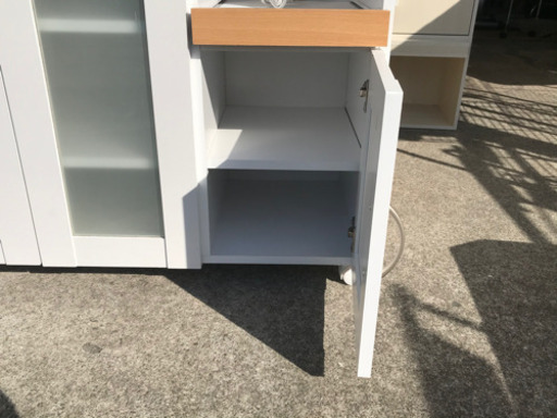 【リサイクルショップ八光　田上店　配達・設置OK】 不二貿易 キッチンカウンター サージュ(ホワイト/ナチュラル)
