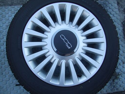 フィアット500　スタッドレス　純正アルミホイール　185/55R15　 6.0J-15+35 4H-98 　4本セット