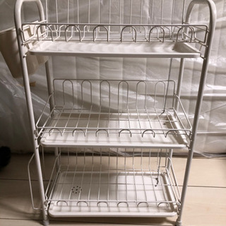 美品　3段　スリム　キッチンラック