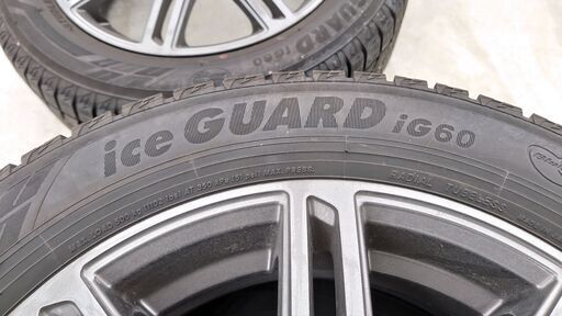 YOKOHAMA iceGUARD iG60　スタッドレスタイヤ＋アルミホイールセット 2018年製【１シーズン利用・ナット付】