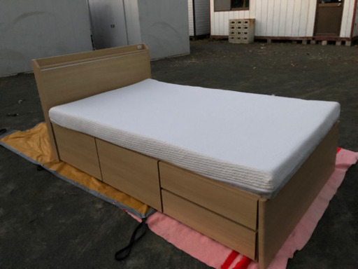 配達料金無料 セミダブル ベッド ニトリ 引き出し付き