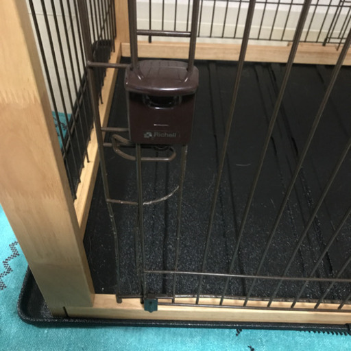 リッチェル　木製スライドペットサークル ワイド ナチュラル(N)