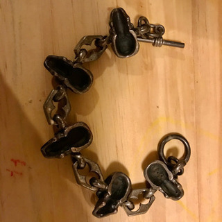 骸骨　ドクロ　アクセサリー　シルバー　ブレスレットの画像