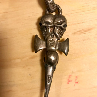 骸骨　ドクロ　アクセサリー　ペンダントトップ　シルバー　ガボール風の画像