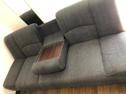 【交渉中】ニトリ ソファ ソファベッド チャコールグレー