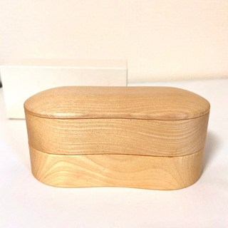 【新品】木製　弁当箱　二段　北海道　ナチュラル  ウッド　木工　...