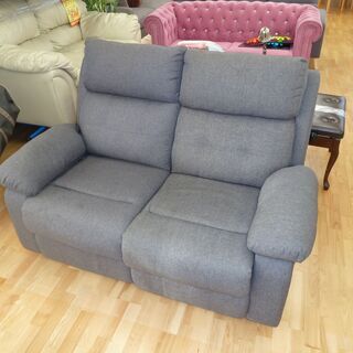 k109☆ニトリ☆2Pリクライニングソファ☆手動☆グレー☆幅1430㎜☆