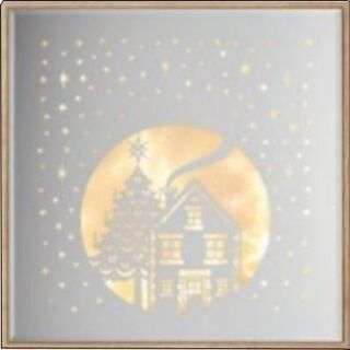 【新品】クリスマス　ミラーライト　2個セット　電池式　タイマー付...