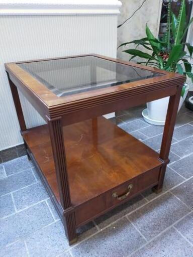 【アンティーク】高級　定価10万円　ガラス棚　リビング収納