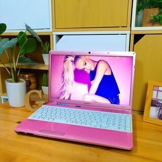 core5で大容量640Gの高性能VAIO♪　ブルーレイ対応☆　　可愛いピンク♪　最新Windows10　64Bit版！　メモリ4G　SONY　VAIO　15.5インチ大画面　テンキー搭載　 　ノートパソコン　無線LAN　Wi-Fi対応 　DVDドライブ