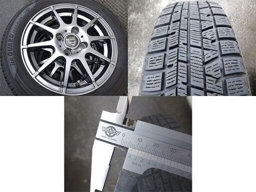 YOKOHAMA ◆タイヤ＆ホイール iceGUARD ig50plus 残溝7mm以上 スタッドレス ■155/65R14■ ヨコハ