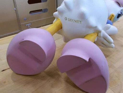 ◇ディズニー デイジーダック 高さ42cm Disney Daisy Duck アヒルの女の子 ピンクのリボン 人形 フィギュア 希少