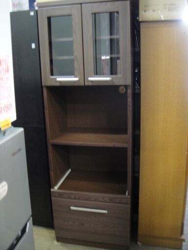 ２ドア　キッチンボード　レンジボード　食器棚　キッチン収納　家電ボード　スリム