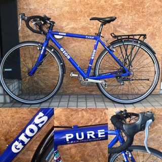 GIOS PURE 青 リアキャリア付き 手渡し大歓迎！千葉県 GIOS PURE 青 リアキャリア付き 手渡し大歓迎！千葉県 - メルカリ