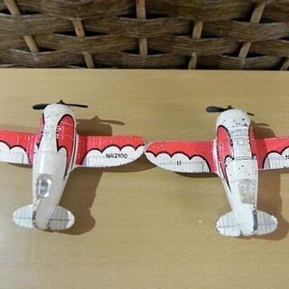 ヴィンテージ ダイキャスト NR2100 GEE BEE A135 ジービー 飛行機 2機セット ☆ PayPay(ペイペイ)決済可能 ☆ 札幌市 白石区 東札幌 アウトレットモノハウス白石店の画像