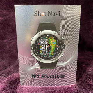 ゴルフ距離測定器　ショットナビ エボルブ W1 Evolve BK (SN-EV-B) ショットナビ至上最高傑作 みちびき L1S 高精度 距離計 時計 GPS ナビ Shot Naviの画像