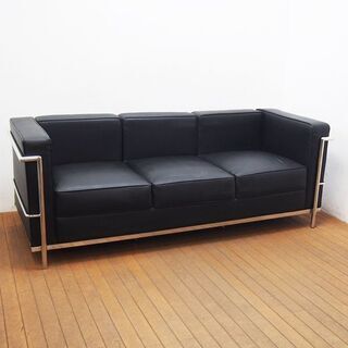 ルコルビジェ リプロダクト品 カッシーナ風 3Pソファ 合皮 (LA21)