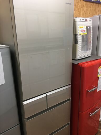 H051　Panasonic 5ドア411L冷蔵庫 NR-E431GVL-N