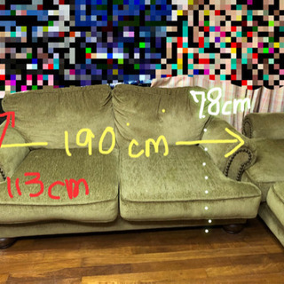 外国製ソファ　セットの画像