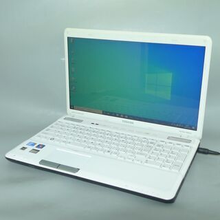  送料無料 ホワイト ノートパソコン 中古美品 16型 東芝 TX/77MWH Core i5 4GB 500GB Blu-ray 無線Wi-Fi Windows10 テンキー LibreOffice 