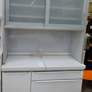 松田家具 レンジボード ハイタイプ ホワイト 【ユーズドユーズ名古屋天白店】 J467