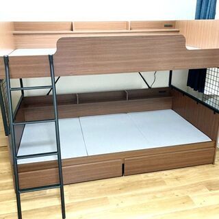 札幌近郊送料無料　定価6万円以上　ニトリ　2段ベッド　デニッシュS　収納コンセントあり　組み換え可能！