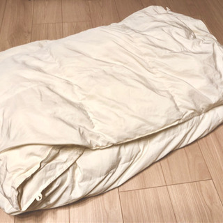ニトリ　羽毛タッチかけ布団　マイクロ３　ダブル　アイボリーの画像