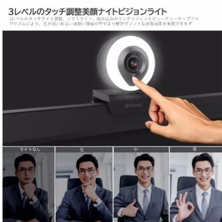【新品】Webカメラ　ウェブカメラ　ライト付き　高画質の画像