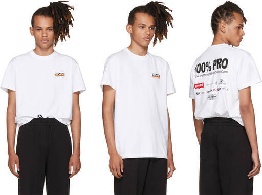 Vetements White 100% Pro Standard Tee
