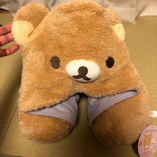 リラックマ　フード付きネックピローの画像