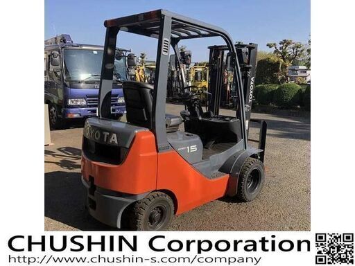 Wタイヤ　ディーゼル　1.5トン　低稼働　エンジンフォークリフト　トヨタ　関東輸送費無料(条件有)　試乗下取歓迎　1.5ｔ　1500kg