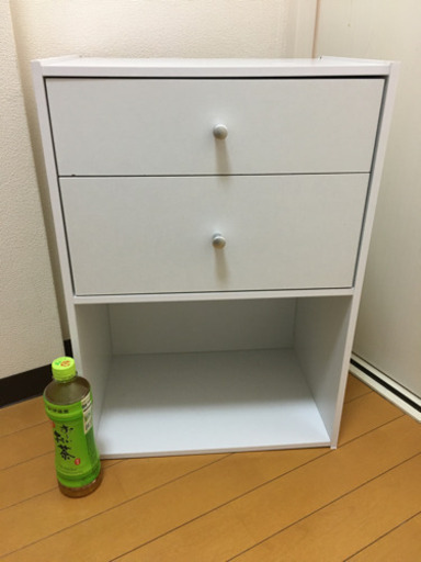 【引取】引き出し付きカラーボックス　白《年内取引の方優先》