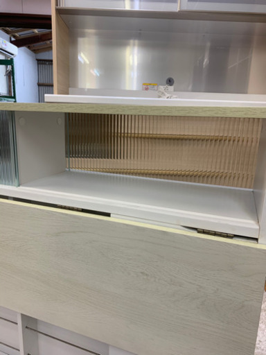 【リサイクルショップ八光　田上店　配達・設置OK】ホワイト　カウンターキッチン　収納付