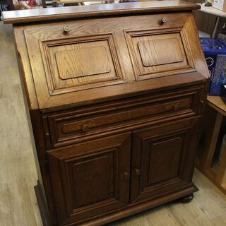 店R547)アンティーク 北欧家具 ライティングビューロー チェスト