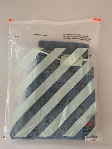 OFF WHITE SLIM ASY METRIC BLENCH DENIM