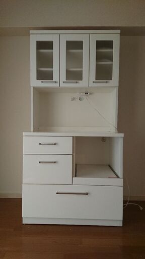 早い者勝ち【良品】カップボード/食器棚 ホワイト 白