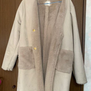 ☆ ☆OLIVE des OLIVE フェイクムートンロングコートの画像