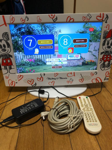 テレビ16インチ　DVDプレーヤー内蔵　ディズニー　中古　