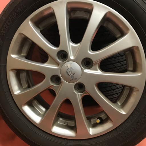 YOKOHAMA 155/65R14 アルミホイール付4本セット夏タイヤ